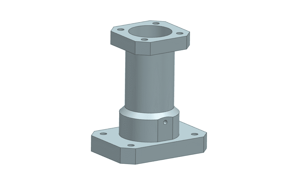 3D square-round part